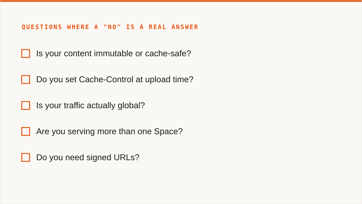 Questions where a "no" is a real answer